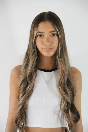 young model with long hair